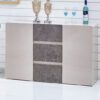 Beltran Wooden Sideboard In High Gloss Cream And Stone