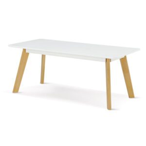 Benecia Wooden Coffee Table Rectangular In White