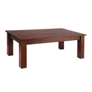 Cansu Solid Acacia Wooden Coffee Table In Dark Oak