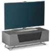 Clutton LCD TV Stand In Grey With Chrome Base