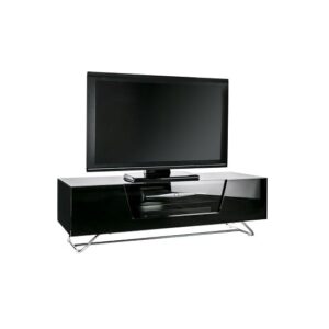 Chroma Medium High Gloss TV Stand With Steel Frame In Black