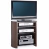 Flore Wooden TV Stand In Walnut With Four Shelves