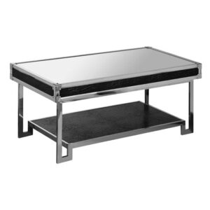 Medio Mirror Effect Top Coffee Table With Steel Frame