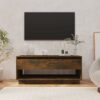 Perdy Wooden TV Stand With 2 Drawers In Smoked Oak