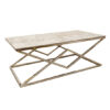Vestal Sintered Stone Top Coffee Table In Stomach Ash Grey