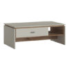 Royse Wooden Coffee Table With 1 Drawer In Grey And Oak