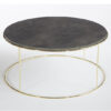 Salvo Wooden Coffee Table Round In Dusky Marble Effect