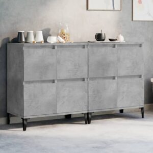 Peyton Wooden Sideboard With 8 Doors In Concrete Effect