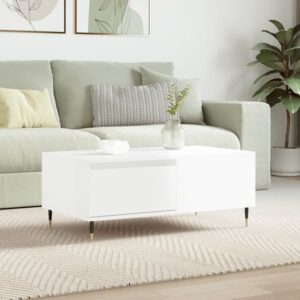 Caen High Gloss Coffee Table With 1 Drawer In White