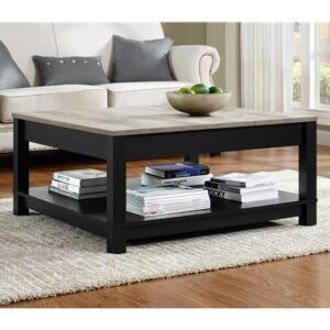 Carvers Wooden Coffee Table In Black And Oak