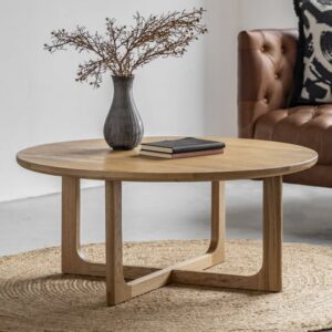 Cairo Wooden Coffee Table Round In Natural