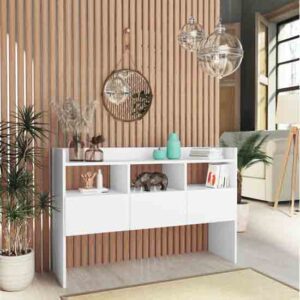 Afton Wooden Sideboard With 3 Drawers In White