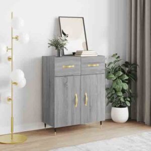 Attica Wooden Sideboard With 2 Doors In Grey Sonoma