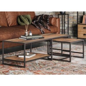 Olbia Wooden Coffee Table With Removeable Side Table In Oak