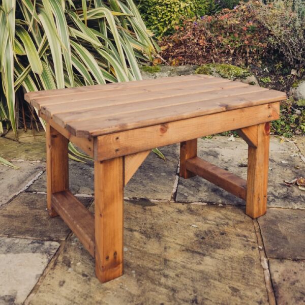Visalia Wooden Garden Coffee Table In Natural