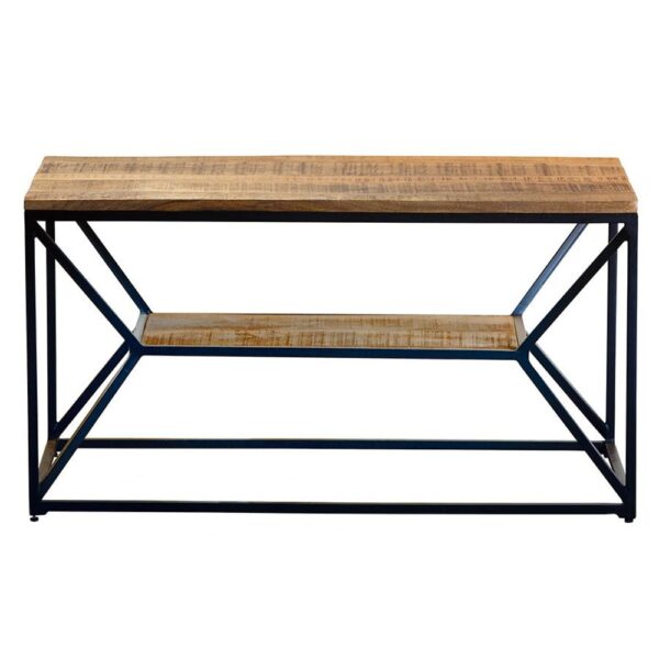 Adel Wooden TV Stand With Metal Frame In Natural