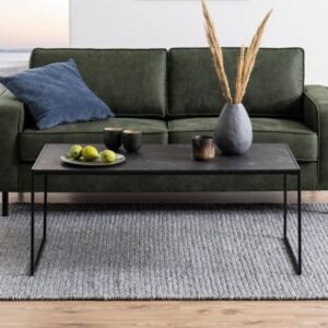 Ibika Wooden Rectangular Coffee Table In Matt Black