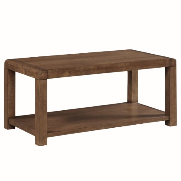 Ontario Wooden Coffee Table With Shelf In Dark Oak