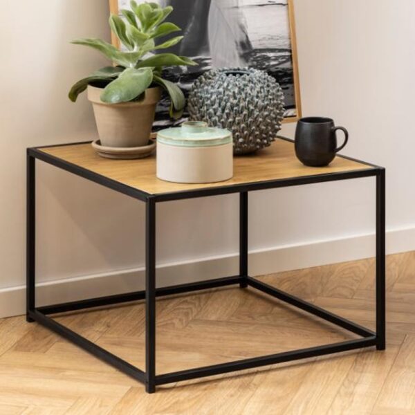 Salvo Wooden Square Coffee Table In Matt Wild Oak