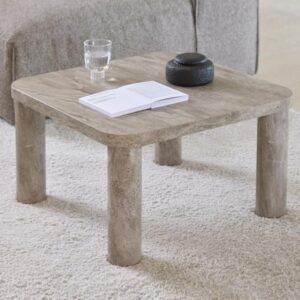 Schijndel Wooden Square Coffee Table In Grey Marble Effect