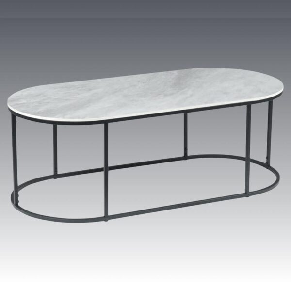 Tifton Sintered Stone Rectangular Coffee Table In Boya Grey