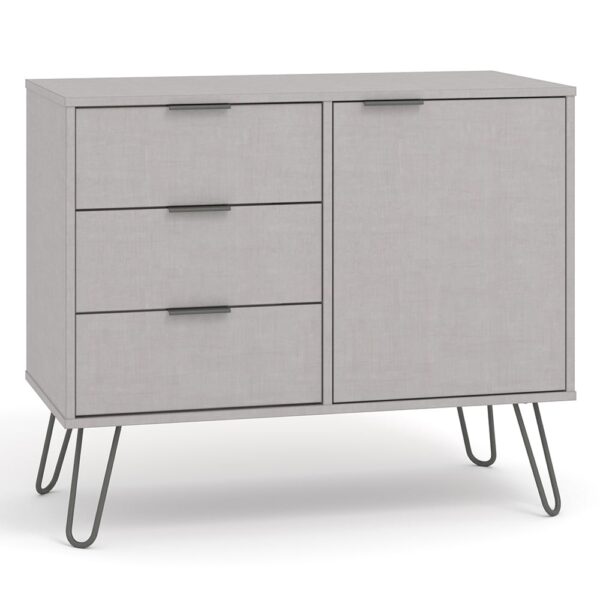 Avoch Wooden Sideboard With 1 Door 3 Drawers In Grey