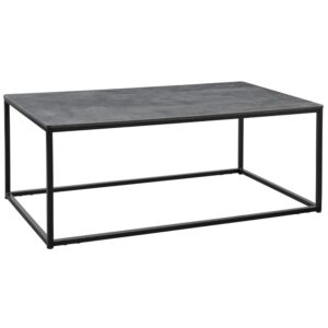 Extro Wooden Rectangular Coffee Table In Metallic Anthracite