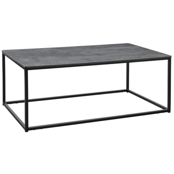 Extro Wooden Rectangular Coffee Table In Metallic Anthracite