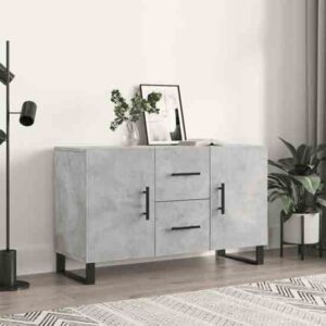 Avalon Wooden Sideboard With 2 Doors 2 Drawers In Concrete Grey