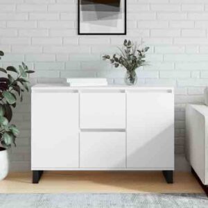 Celina Wooden Sideboard With 2 Doors 2 Drawers In White