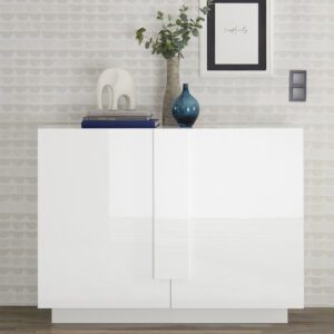 Jining High Gloss Sideboard With 2 Doors In White