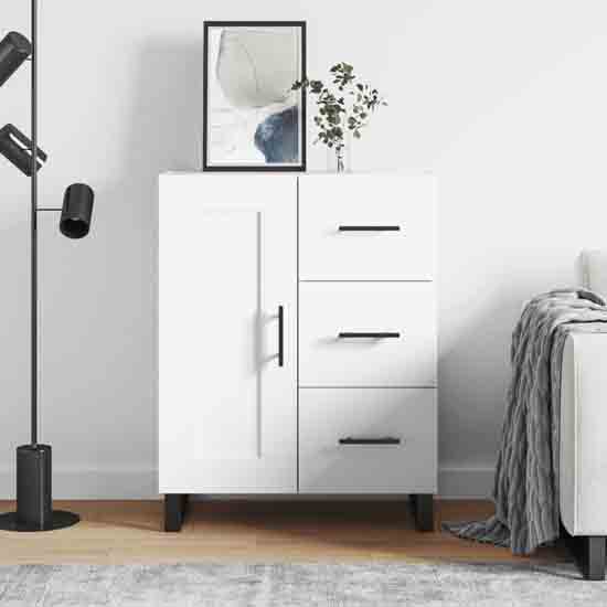 Avalon Wooden Sideboard With 1 Door 3 Drawers In White